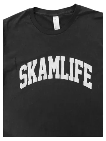 Skamlife Womens Cut T-Shirt- Black + Grey