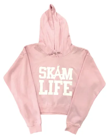SKAMLIFE Crop Hoodie - Pink