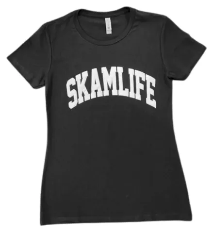 SKAMLIFE Women's Cut College T-Shirt