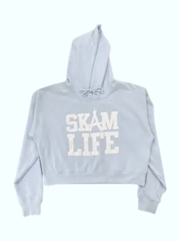 SKAMLIFE Crop Hoodie - Baby Blue